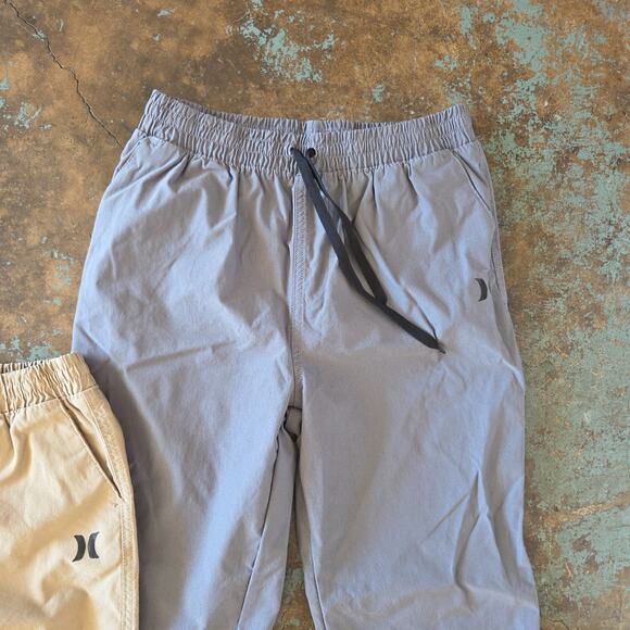Hurley Boys Performance Jogger Lot of 2 Size 14/16 Khaki Gray Pants Active - Picture 4 of 10